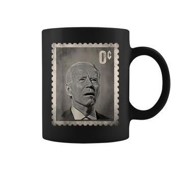 Biden Zero Cents Stamp 0 President Biden No Cents Coffee Mug - Seseable