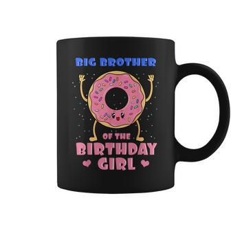 Big Brother Of The Birthday Girl Donut Bday Party Bro Sib Coffee Mug | Mazezy