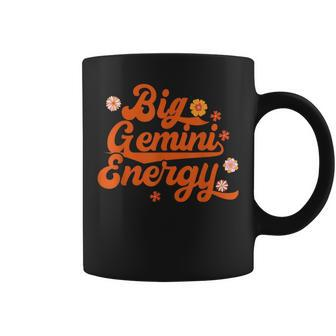Big Gemini Energy Groovy Zodiac Sign Astrology Horoscope Coffee Mug | Mazezy DE