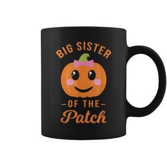 Big Sister Of The Patch Pumpkin Girl Halloween T Gift For Women Coffee Mug - Thegiftio UK