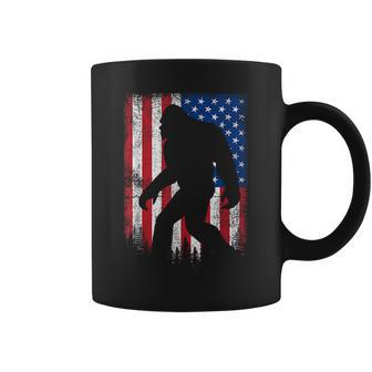 Bigfoot 4Th Of July American Usa Flag Patriotic Veterans Day Coffee Mug | Mazezy