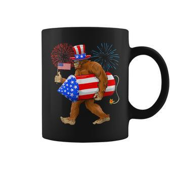 Bigfoot American Flag Funny 4Th Of July Sasquatch Believe Coffee Mug - Thegiftio UK