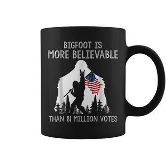 Bigfoot Is More Believable Than 81 Million Votes Vintage Coffee Mug - Seseable
