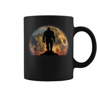 Bigfoot Believer Full Red Moon Night Sasquatch Coffee Mug - Monsterry