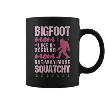 Bigfoot Mothers Day Mom Squatch Funny Sasquatch Distressed Gift For Women Coffee Mug - Thegiftio UK