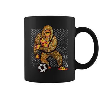 Bigfoot Playing Soccer For Soccer Players Coffee Mug | Mazezy