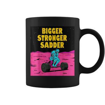 Bigger Stronger Sadder Weightlifting Bodybuilding Fitness Weightlifting Funny Gifts Coffee Mug | Mazezy