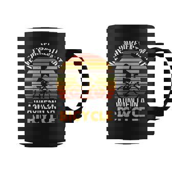 Bike Cyclist Never Underestimate A On A Bicycle Coffee Mug | Mazezy