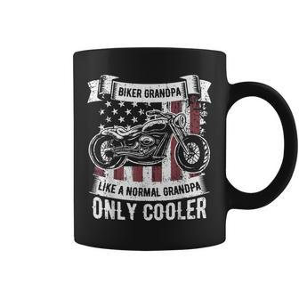 Biker Grandpa Ride Motorcycles Motorcycle Lovers Rider Gift Gift For Mens Coffee Mug | Mazezy UK