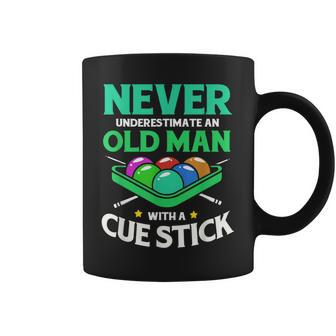 Billiards Grandfather Never Underestimate An Old Man Coffee Mug - Seseable