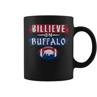 Billieve In Buffalo Vintage Football Coffee Mug | Mazezy