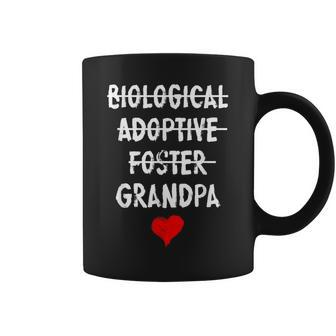 Biological Adoptive Foster Grandpa National Adoption Month Gift For Mens Coffee Mug | Mazezy