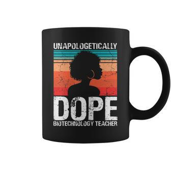 Biotechnology Teacher Unapologetically Dope Pride Afro Coffee Mug | Mazezy