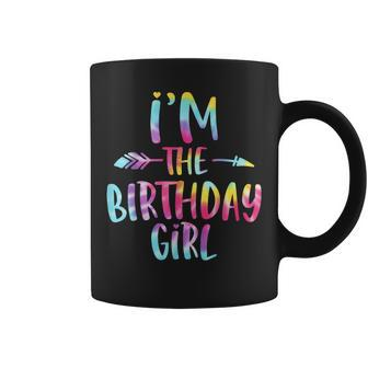 Im The Birthday Girl Tie Dye Colorful Bday Girl Coffee Mug - Seseable