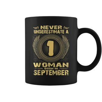 Birthday Never Underestimate A Woman Born In September Coffee Mug - Thegiftio UK
