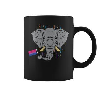 Bisexual Flag Elephant Lgbt Bi Pride Stuff Animal Coffee Mug | Mazezy