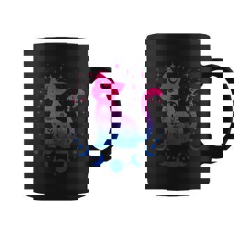 Bisexual Pride Flag Colors Astronomy Cat Coffee Mug | Mazezy