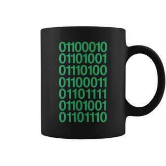 Bitcoin In Binary Code Computer Programming Coffee Mug | Mazezy
