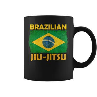 Bjj Brazilian Jiu Jitsu Distressed Flag Novelty Coffee Mug | Mazezy UK