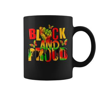 Black And Proud Junenth Fist Butterfly African Junenth Coffee Mug | Mazezy
