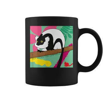 Black-And-White Ruffed Lemur Coffee Mug | Mazezy