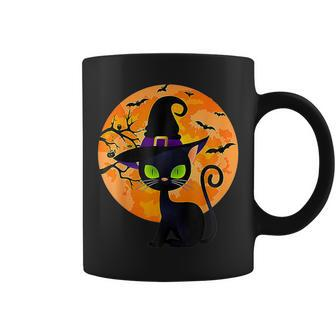 Black Cat Full Moon Halloween Costume Bunch Of Hocus Pocus Coffee Mug - Monsterry CA