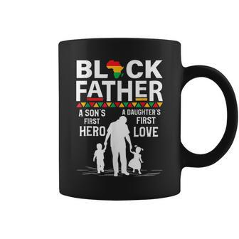 Black Father Son Daughter African American Dad Fathers Day Coffee Mug - Seseable