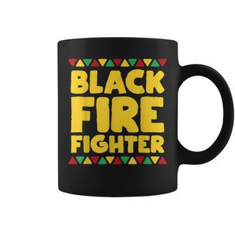 Black Firefighter Afro Pride Coffee Mug | Mazezy