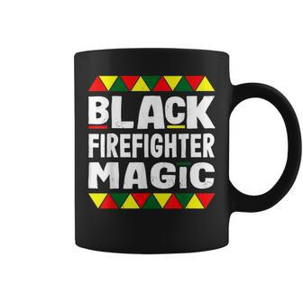 Black Firefighter Magic Black History Month Africa Pride Coffee Mug | Mazezy