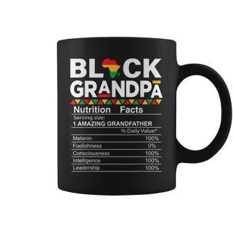 Black Grandpa Nutrition Facts African American Fathers Day Gift For Mens Coffee Mug | Mazezy