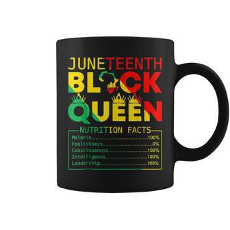 Black History Month Nutrition Facts Black Queen Junenth Coffee Mug - Seseable