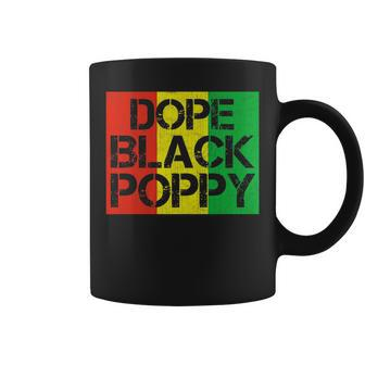 Black History Pride African American Dope Black Poppy Coffee Mug | Mazezy