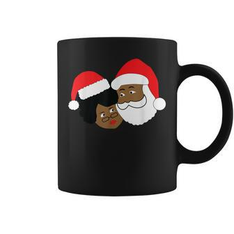 Black Loving Santa Claus And Mrs Claus Ethnic Christmas Coffee Mug - Thegiftio UK