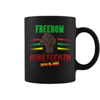 Black Power Freedom Black Fist Junenth Celebration Coffee Mug | Mazezy