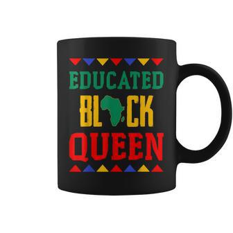 Black Queen Educated African Pride Dashiki Coffee Mug | Mazezy
