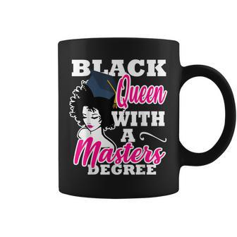 Black Queen With A Masters Degree Graduation Msw Mph Gift For Women Coffee Mug - Thegiftio UK