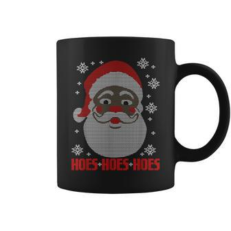 Black Santa Santa Ugly Christmas Sweater Coffee Mug - Monsterry AU