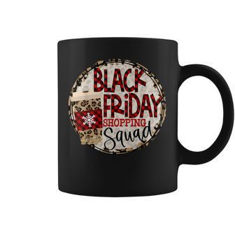 Black Shopping Friday Squad Leopard Buffalo Plaid Season Coffee Mug - Monsterry DE