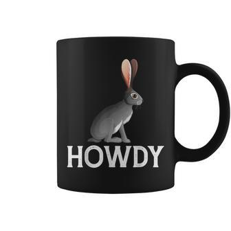 Black-Tailed Jackrabbit Howdy Cowboy Western Country Cowgirl Coffee Mug | Mazezy