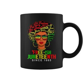 Black Women Afro Freeish Since 1865 Junenth Black History Coffee Mug - Thegiftio UK