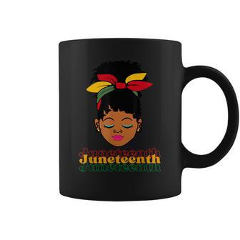 Black Women Messy Bun Junenth Indepedence Day 2023 Coffee Mug | Mazezy