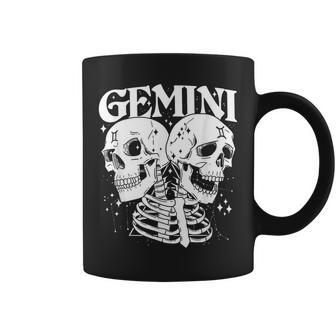 Blackcraft Zodiac Signs Gemini Skull Magical Witch Earth Coffee Mug | Mazezy