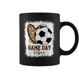 Bleached Soccer Game Day Vibes Soccer Mom Game Day Season Coffee Mug - Seseable