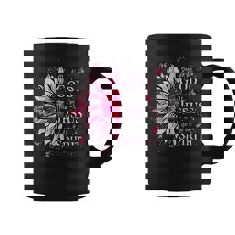 Blessed By God Loved By Jesus Pink Sunflower Coffee Mug - Seseable