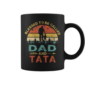 Blessed To Be Called Dad And Tata Gift Fathers Day Funny Gift For Mens Coffee Mug | Mazezy