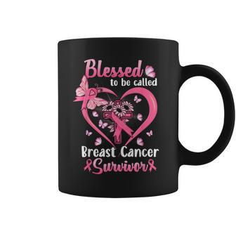 Blessed To Be Called Pink Women Heart Breast Cancer Survivor Coffee Mug - Monsterry AU