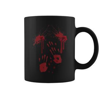 Blood Splatter Bloody Hands Scary Halloween Scary Halloween Coffee Mug | Mazezy