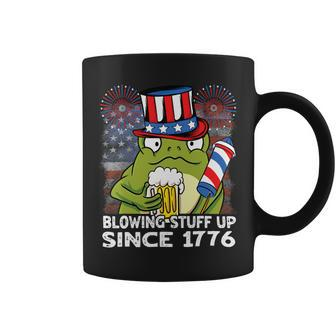 Blowing Stuff Up Since 1776 Funny 4Th Of July Frog Beer Coffee Mug - Monsterry AU