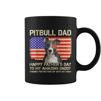 Blue Nose Pitbull Dad Happy Fathers Day To My Amazing Daddy Coffee Mug - Seseable