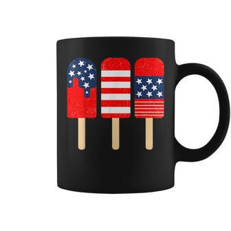 Blue Red White Ice Cream American Flag 4Th Of July Usa Coffee Mug | Mazezy